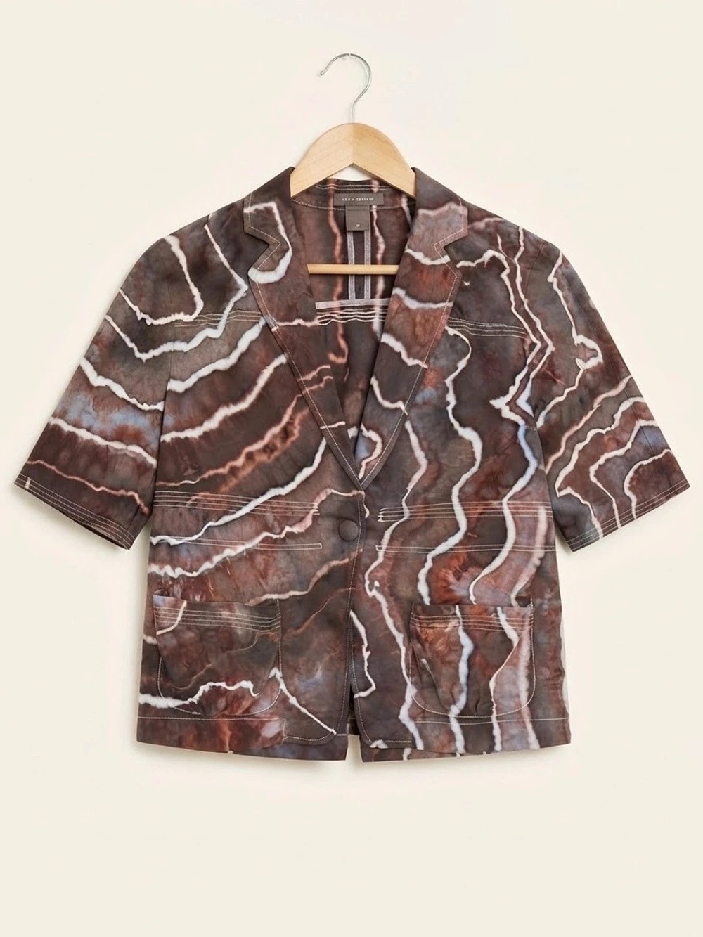 Ice Dyed LOFT Linen Short Sleeve Jacket